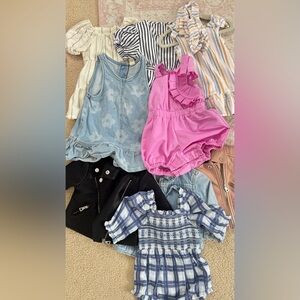 Assorted 12 month Baby Girl Clothing Set - Habitual Kids, Mango, Tucker & Kate